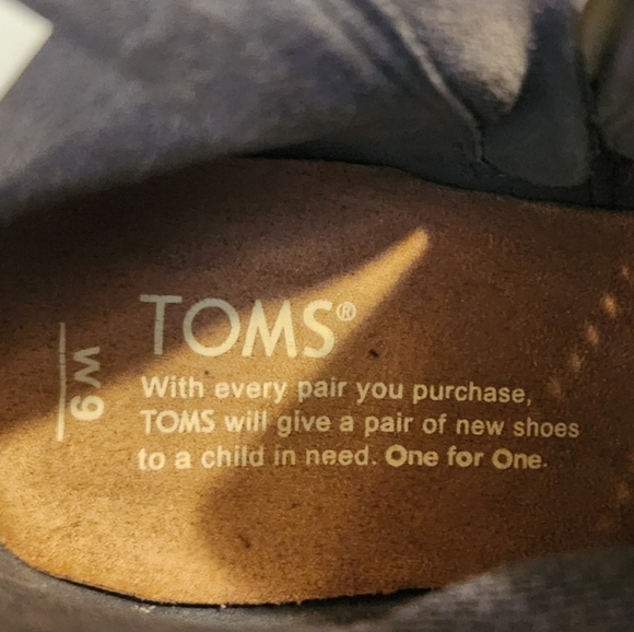 Dark Grey Toms Wedges - Picture 5 of 5